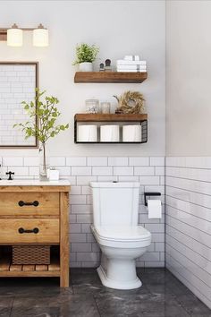 22 Genius Small Bathroom Storage Ideas - GoTinySpace Shelves Above A Toilet, Long Ensuite, Bathroom Shelf Above Toilet, Above The Toilet Ideas, Bathroom Wall Storage Ideas, Floating Shelves Bathroom Decor, Over Toilet Shelves, Above Toilet Shelves, Adu Inspiration