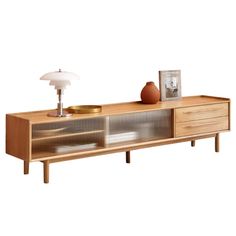 Oak solid wood TV stand sliding door= Small Apartment Tv Stand, Apartment Tv Stand, Sliding Door Tv, Sliding Door Tv Stand, Small Apartment Furniture, Glass Sliding Doors, Wood Tv Cabinet, Wood Tv Stand, Solid Wood Tv Stand