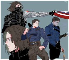 James Buchanan "bucky" Barnes, James Barnes, Marvel Fan Art, Superhero Design, Human Art, Spiderman Art