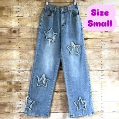 Star Patch Size Small Distressed Jeans New With Out Tags Conditions Classic 5 Pockets , Button & Zipper Closure Size : Small Measures: Waist : Small , Length: 42”, Inseam: 30” Weight: 1.5lbs Asking $15 Questions Welcome Localized In Garden Grove, 92844, Ca Star Patch Jeans, Patch Jeans, Garden Grove, Patched Jeans, Womens Jeans, Jeans Color, Casual Jeans, Colored Jeans, Distressed Jeans