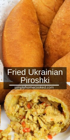 fried ukraine piroshki on a white plate