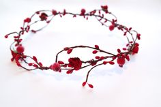 Royal Red Headpiece can be your special Boho Wedding or Woodland Wedding Hairpiece. This elegant Red Bridesmaid Hair Wreath will be great addition for your Wedding. Materials: red roses, twigs Size: Adjustable to fit both kids and adults, with ribbon Weight: 150 g ♥ READY to ship IN 5 Red Wedding Crown, Red Flower Hair Accessories For Party, Red Flower Crown Wedding, Head Wreath Wedding, Pink Groomsmen, Red Rose Floral Crown, Red Headpieces With Handmade Flowers, Adjustable, Red Flower Crown, Bridesmaid Headpiece