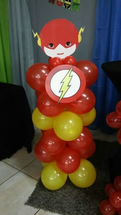 the flash balloon is on top of some balloons