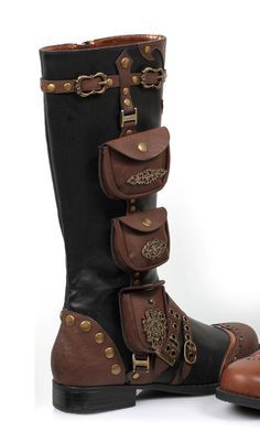 Moda Steampunk, Steampunk Shoes, Mode Steampunk, Steampunk Ideas, Boho Boots, Diesel Punk, Style Steampunk, Steampunk Cosplay, Steampunk Diy