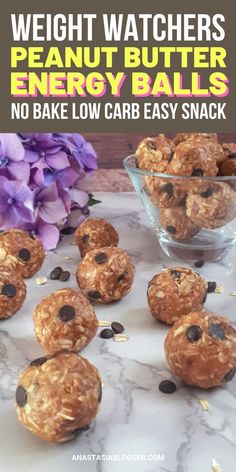 no bake low carb snacks for weight watchers, peanut butter energy balls