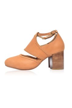 These tan leather booties are made to order from high quality soft leather. Add a vintage touch to your urban look with these every-day-perfect leather heels. Featuring classical silhouette tweaked with intricate detailed upper, chunky wooden heel anв zipper on the back for easy on and off they will become your go-to pair. Wear them with your long skirts, pants, and short dresses and you will love the ooh and aahs that come along with owning these heels. -Smooth leather lining and insole with em Bohemian Leather Heels With Round Toe, Vintage Leather Heels With Wrapped Heel, Bohemian Heels With Stacked High Heel, Brown Stacked Heel Heels, Bohemian Brown High Heels, Bohemian Brown Block Heel Shoes, Brown Bohemian Block Heels, Bohemian Brown Block Heels, Adjustable Brown Closed Toe Heels