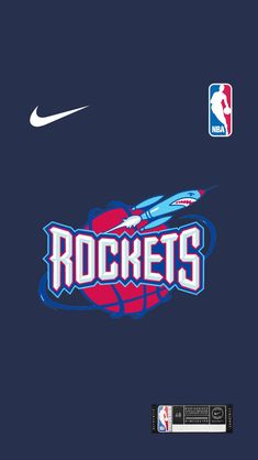 the new logo for the rockets is shown in this graphic image from nike's official website