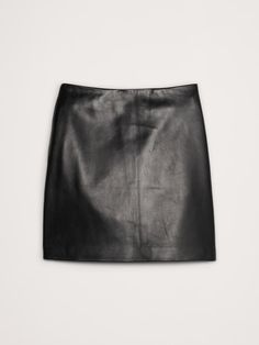 Leather Mini Skirt | Banana Republic Leather Mini Skirt Outfit, Black Leather Mini Skirt, Mini Skirt Black, New York Fall, Miniskirt Outfits, Leather Mini Skirt, Family Event, Invisible Zip, Leather Mini Skirts