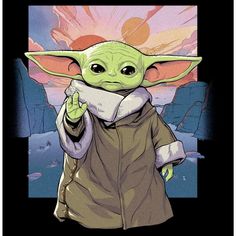 the child yoda from star wars is shown