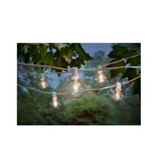 outdoor string lights with clear glass bulbs