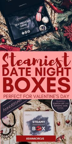 the steamiest date night boxes for valentine's day are on display in their packaging