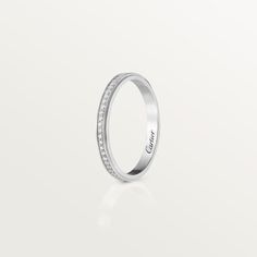 CRB4093600 - Cartier d'Amour wedding band - Platinum, diamonds - Cartier Classic Cartier Diamond Ring With Pave Setting, Cartier Diamond Ring With Pave Setting For Wedding, Classic Cartier Rings With Pave Setting, Formal Cartier Rings With Pave Setting, Cartier Rings With Pave Setting For Formal Occasions, Cartier Anniversary Diamond Cut Ring, Cartier Platinum Diamond Ring Round Cut, Cartier Platinum Diamond Ring With Diamond Accents, Cartier Diamond Ring With Round Band