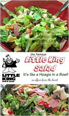 the famous little king salad it's like a hoagie in a bowl