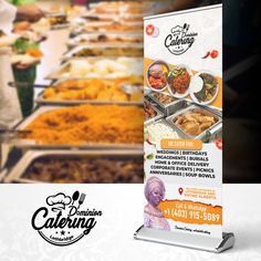 an advertisement for a catering business