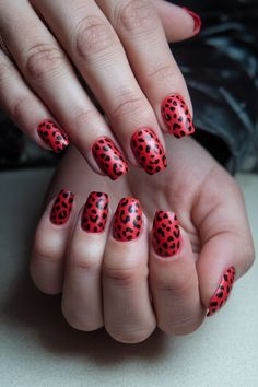 Leopard Spots, Dark Shades, Nail Shapes, Stiletto Nails