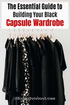 All Black Minimalist Wardrobe, Moody Capsule Wardrobe, Black Neutral Capsule Wardrobe, Capsule Wardrobe All Black, Black Travel Capsule Wardrobe, Black Outfit Layering, Black Work Clothes, Black Wardrobe Capsule, All Black Wardrobe Aesthetic