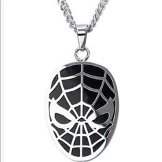 Brand New Officially Licensed Product Spiderman Necklace, Black Spider, Steel Necklace, Chain Pendant, Jewelry Packaging, Stainless Steel Necklace, Steel Chain, Stainless Steel Chain, Chain Pendants