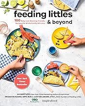 an advertisement for feeding littles and beyond with two hands reaching for food on plates