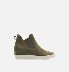 Women's Evie™ Pull-On Suede Bootie | SOREL End Of Season Sale, Womens Wedges, Eva Foam, Wedge Boots, Suede Booties, Women's Boots, Bootie, Slip On Sneaker, Womens Boots