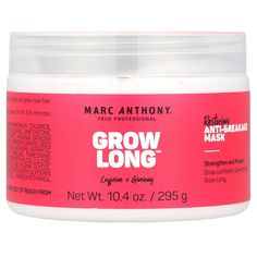 Long hair can do it all, especially when you get ahead of breakage. Our Mask infuses all the right proteins into dry and weak hair. Reviving elasticity and reinforcing strength from the inside out. Infused with Hydrolyzed Keratin, Caffeine & Ginseng, this formula functions to smooth the cuticle and enhance the look and feel of your hair. A fairly complex formula for simply beautiful long hair. Anti Breakage Hair Products, Breakage Hair, Moisturizing Hair Mask, Weak Hair, Raw Shea Butter, Rosemary Mint, Herbal Magic, Marc Anthony, Hair Breakage