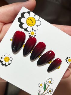 Hi, Beauty Welcome to HeidiStudioCo, hope you find a style you like. ♥ All nails are 100% hand-made with heart, if you any new ideas and customization are available. Fake Nail manufacture time: 2-5 business days MEASUREMENTS Measure your nail size on picture how to easily measure them.  or purchase the Sizing Kit. Link: https://heidistudioco.etsy.com/hk-en/listing/1504682281/press-on-nail-sizing-kit 𝐒𝐢𝐳𝐞: XS : 14mm, 11mm, 12mm, 10mm, 8mm S: 15mm, 11mm, 12mm, 11mm, 9mm M: 16mm, 12mm, 13mm, 12mm, 9mm L: 18mm, 13mm, 14mm, 13mm, 10mm If you would like a custom size, please fill out the personalization section under the product options. ★Package include: - 10 x handmade press on nails - 1 x mini nail buffer - 1 x cleansing nail wipe - 1 x gel adhesive tabs Note If you have any other questio Red Press On Nails, Square Stiletto Nails, Blood Red Nails, Press On Nails Packaging Ideas, Nail Buffer, Blood Red, Nail Sizes, Stiletto Nails, Fake Nails