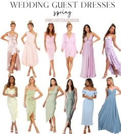 bridesmaid dresses for spring and summer wedding guest dress styles, from ombreen to