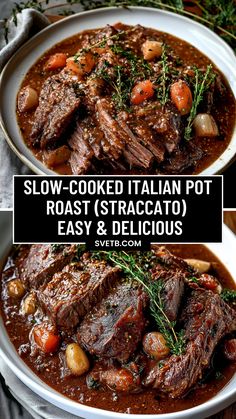 slow cooked italian pot roast stracciato is easy and delicious