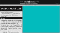 Indian Army Day is celebrated on January 15, in recognition of Lieutenant General K.M. Cariappa took over the position of Commander-in-Chief of India. #GIF More cool #meme #newspaperforkids. http://mocomi.com/learn/new-world/meme-times/ Indian Army Day, 15 January, Army Day, Lieutenant General, Army Men, January 15, Indian Army