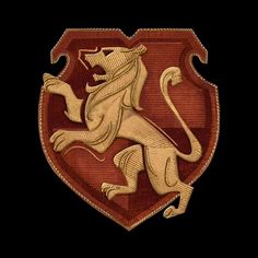 a lion emblem is shown on a black background in this image, it appears to be made out of wood