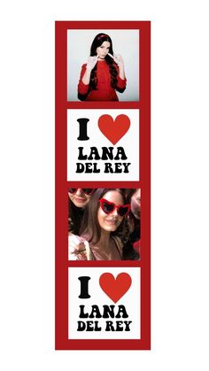 i love lamaa del rey stickers on a red and white striped wallpaper