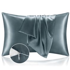 the satin pillow case is folded and ready to be used as a decorative decoration piece