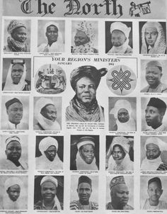 an old black and white poster with pictures of people in different headscarves on it