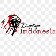 the logo for indonesia's national football team, which is red and black with an image of a fist