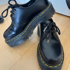 In Great Condition, Only Worn A Couple Of Times Best For A Women’s 7/7.5 Platform Doc Martens, Doc Martin, Dr Martens Black, Black Platform, Dr Martens Shoes, Martens Shoes, Doc Martens, Shoes Black, Christmas List