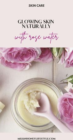 Here are the different way to use rose water for your skin and skin conditions. Natural Spa, Plant Medicine, Natural Glowing Skin, Healthy Products, Face Mask Recipe