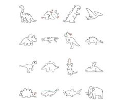 Small Best Friend Tattoos Dinosaur, Tattoo Ideas Small Dinosaur, Delicate Dinosaur Tattoo, Dino Sibling Tattoos, Finger Tattoos Dinosaur, Cute Dinosaur Line Art, Nessy Tattoo Design, Mini Tattoos Dinosaur