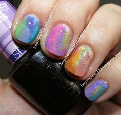 Nicole by OPI Roughles Nail Polish Swatches, Review & Nail Art | via @BlushingNoir #watercolor #spring #easter #nailart #rainbow #nailpolish #manicure #nails #bbloggers Nail Art Easter, Nail Polish Swatches, Beautiful Nail Polish, Nails Pretty, Watercolor Spring, Polish Art, Nail Candy, Manicure Nails, Art Disney