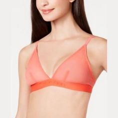 Calvin Klein Womens Unlined Triangle Bra Qf4984 Women Womens Clothing - Bras, Panties & Lingerie Due To Variances In Monitor Color, And Lighting, The Color Of Some Items May Differ Slightly From The Photographs