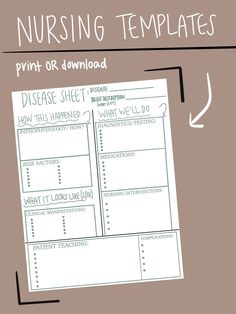 a hand drawn diagram with the words nursing templates on it and an arrow pointing up to