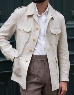 Vest Outfits Men Streetwear, Coat Pant For Men, Gents Shirts, Mens Fashion Wear, Vintage Mens Fashion, Linen Shirt Men, Mens Style Guide