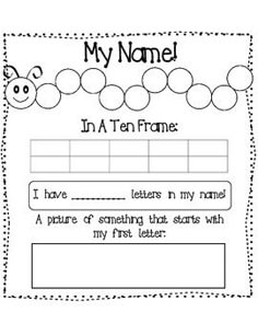 a printable worksheet for students to write their name