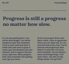 an article about progress is still a progress, no matter how slow