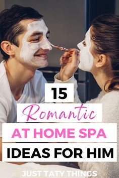 at home spa ideas for him Spa Day For Couples, Couples Pamper Night, Night In With Boyfriend Ideas, Pamper Date Night, Massage Diy At Home, Spa Day For Men At Home, Couples Self Care Day, Romantic Massage Room Ideas