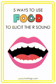 5 Ways You Can Use Food to Elicit The R Sound in Speech Therapy • Speechy Things Early Intervention Speech Therapy, Trick Words, Ocean Unit, Speech Therapy Games