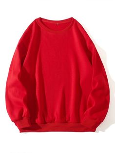 Red Crewneck, Women Sweatshirts, Dropped Shoulder Sweatshirt, Collared Sweatshirt, Cooler Look, Sweatshirt Outfit, Gingham Print, Print Sweatshirt