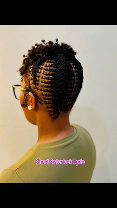 Instagram Styling Short Sisterlocks, Styles For Short Microlocs, Micro Locs Starter Short, Sisterlocs Short Styles, Short Micro Locs Styles, Styling Sisterlocks, Microlocks Hairstyles, Short Sister Locks Hairstyles