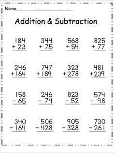 addition and subtraction worksheet for kids to practice their number identification skills