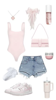 Cute Summer Outfit Inspo 2024, Summer Outfit Coquette, Coquette Everyday Outfit, Casual Coquette Outfit Summer, Couqutte Outfit Ideas Summer, Cocuette Girl Outfits, Summer Holiday Outfits, Looks Pinterest, Trendy Outfits For Teens