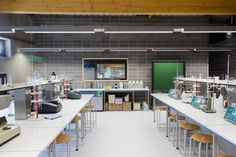 the lab is clean and ready to be used for experiment purposes in this school's science room