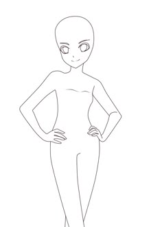 an alien girl standing with her hands on her hips